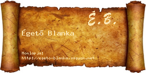 Égető Blanka névjegykártya